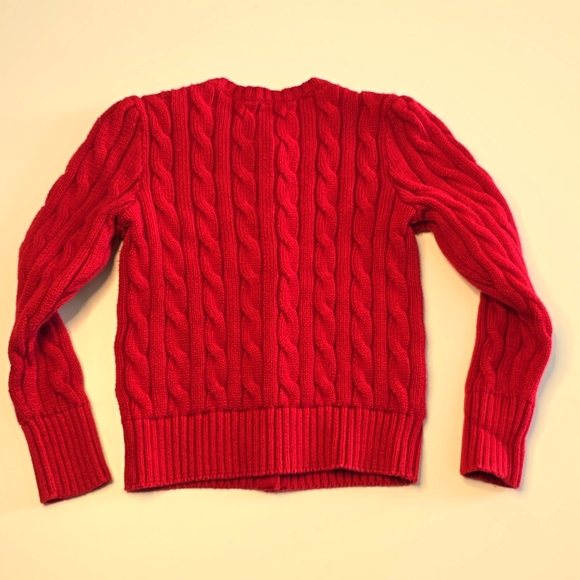 Ralph Lauren Kids Girls' Cotton Mini Cable Knit Cardigan - Picture 3 of 3